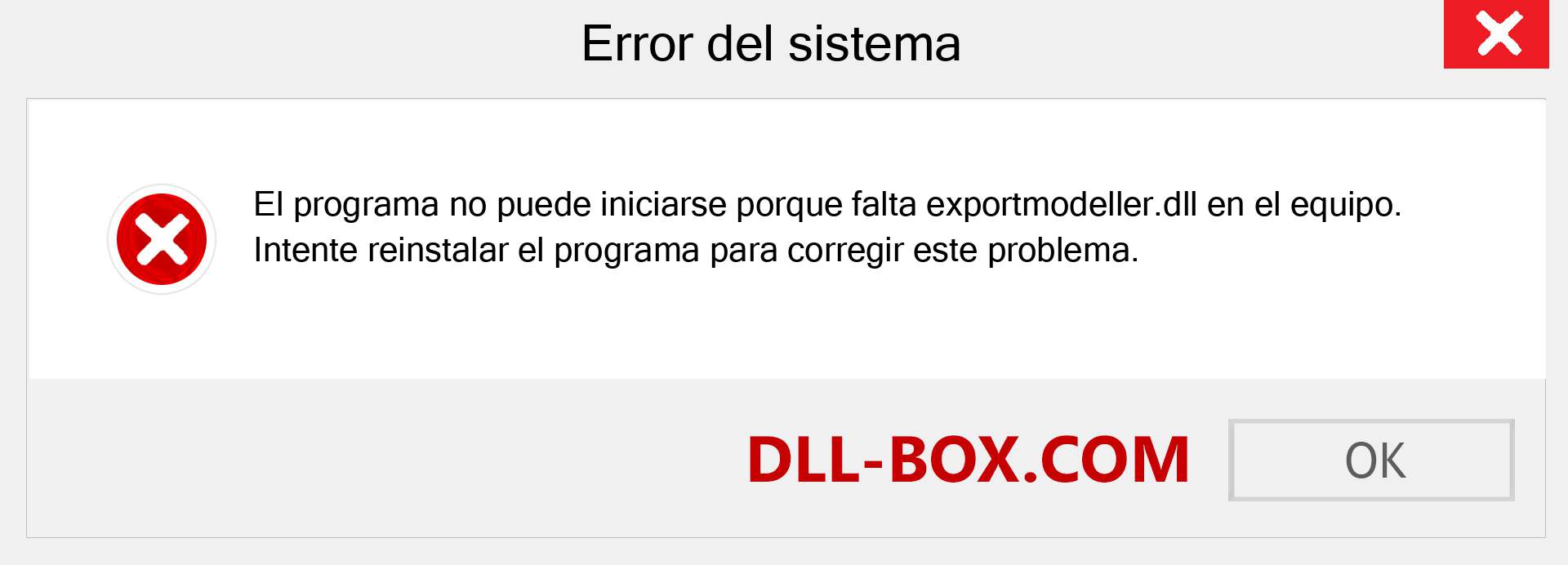 ¿Falta el archivo exportmodeller.dll ?. Descargar para Windows 7, 8, 10 - Corregir exportmodeller dll Missing Error en Windows, fotos, imágenes