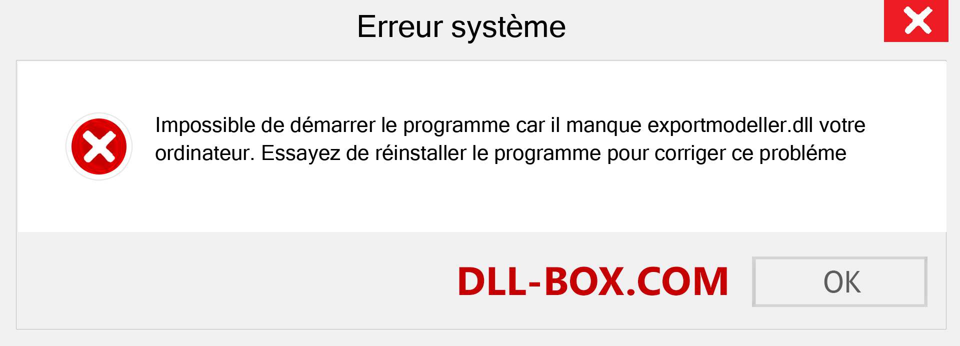 Le fichier exportmodeller.dll est manquant ?. Télécharger pour Windows 7, 8, 10 - Correction de l'erreur manquante exportmodeller dll sur Windows, photos, images